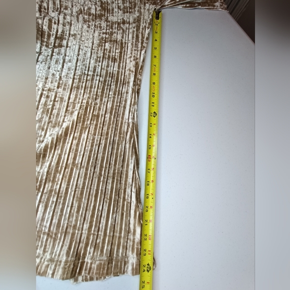 Free People Crinkle Velvet Pleated Wide Leg Trousers in Cream Size S P - Picture 12 of 12